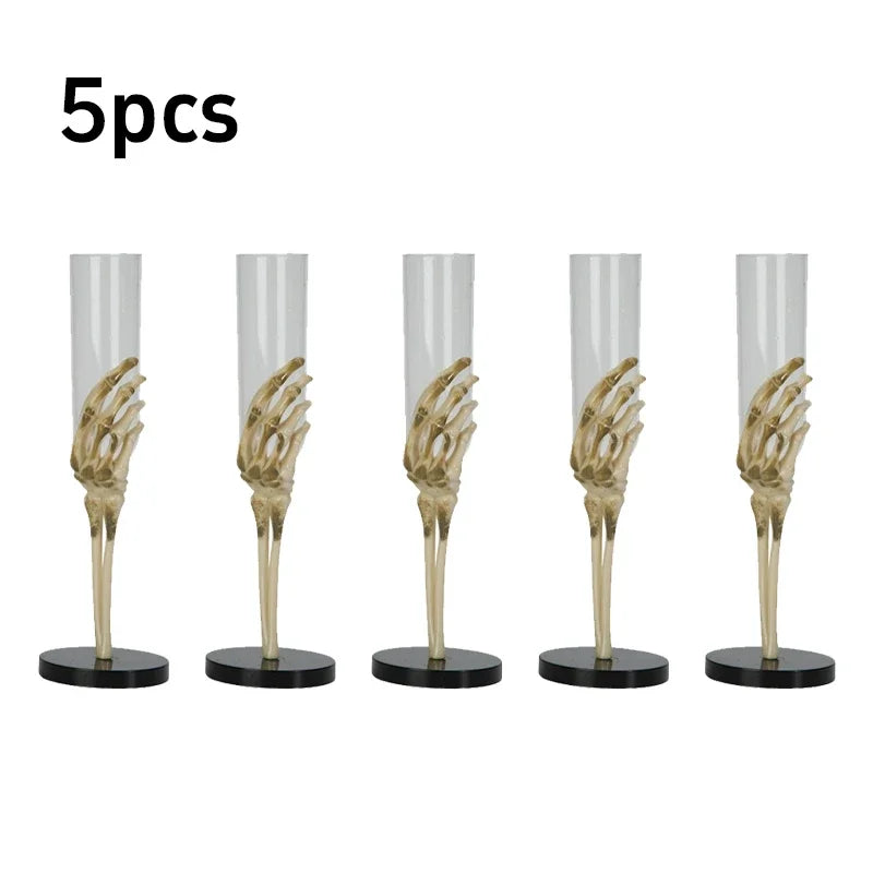 Retro Goblet  Skeleton Hand Arm Plastic Champagne Flutes Halloween Party Bar Accessories