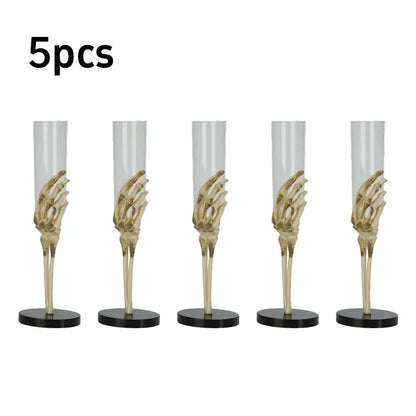 Retro Goblet  Skeleton Hand Arm Plastic Champagne Flutes Halloween Party Bar Accessories