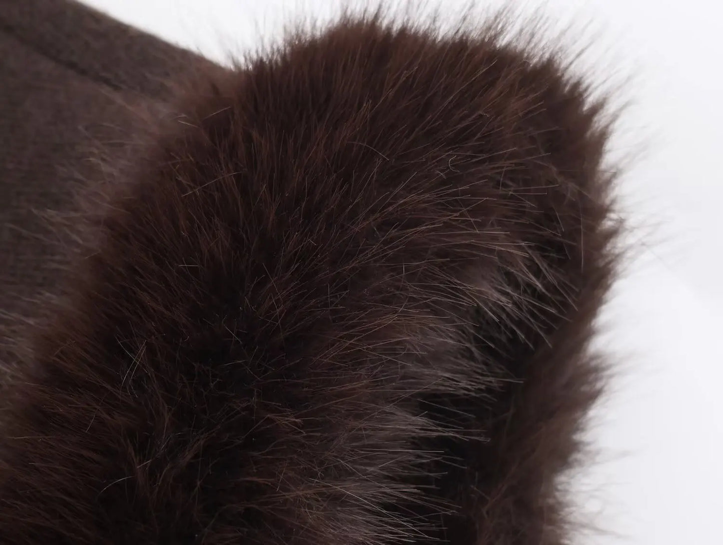 Chic Faux Fur Edged Cape High Collar Casual Loose Knitted
