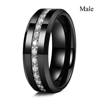 Gothic Red Rhinestone Ring Set Celtic Dragon