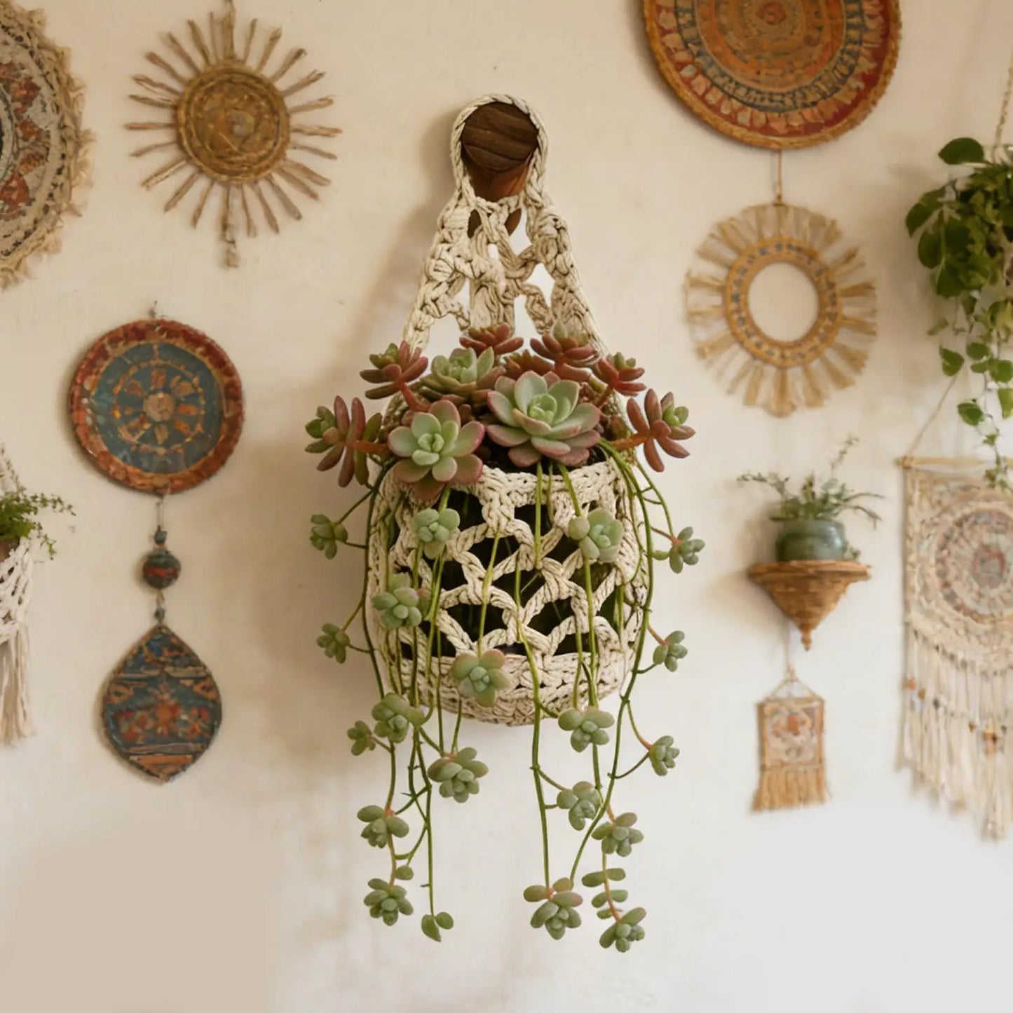 Boho Home Decor Plant Hanger or holder for sunglasses, lint rollers, keys, or anything you need handy beside the door