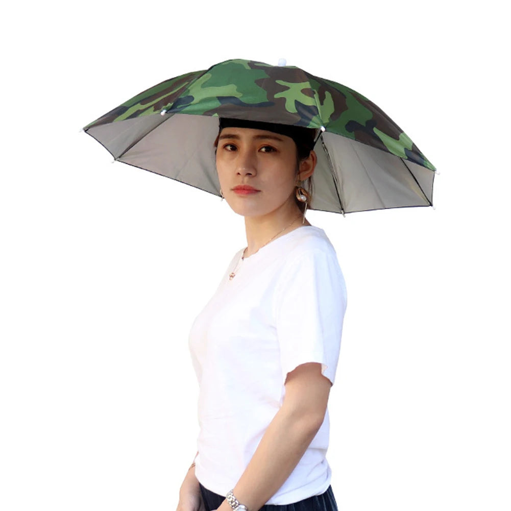 Portable Rain/UV Blocker for ballgames, fishing, and rain. Umbrella Hat