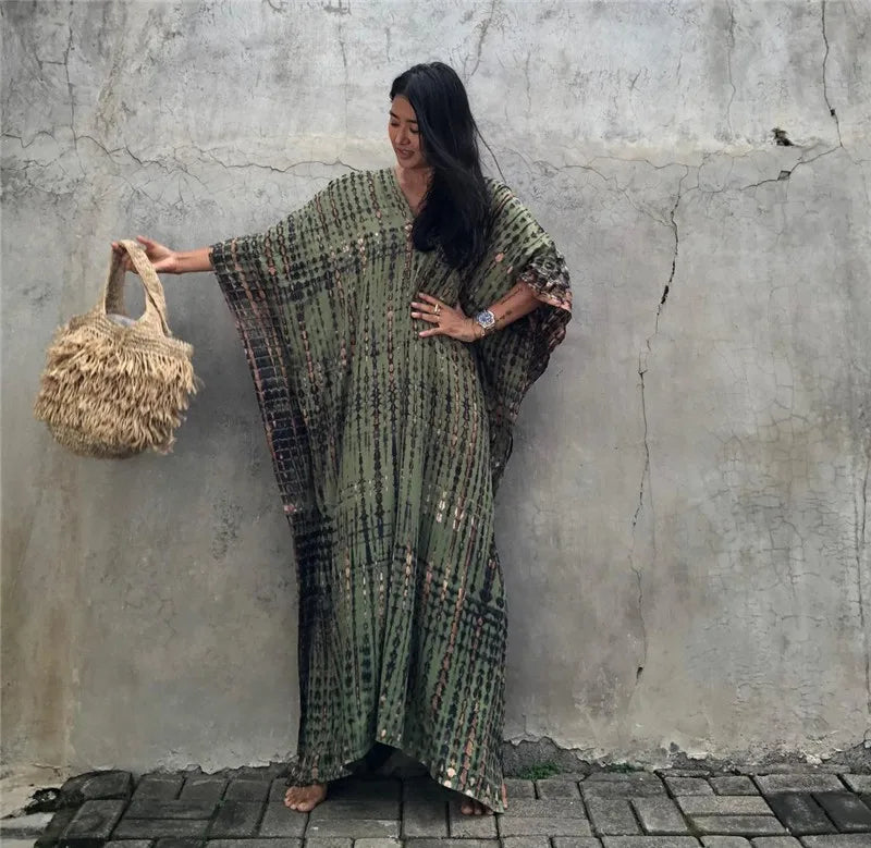 Beautiful Plus Size Women Casual Caftan Dress Swimwear or Casual or Lounging wear