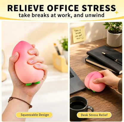 6 inch Peach Squishy, Jumbo Squeezy Fruit Stress Ball,