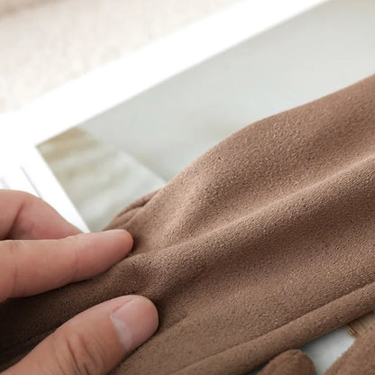 3 Ways to Wear Removable Suede Knit Gloves, Warm Touch Screen Fashion, Elegant Elasticity, Softly Thickened