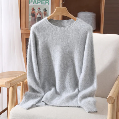 Basic Soft Knit Pullover Sweater, Round Neck, Long Sleeve, 12 colors with some sizes to 3XL