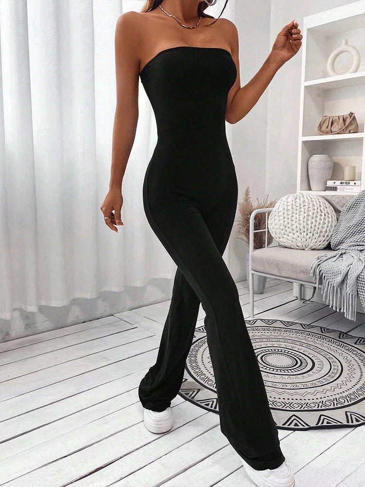 Corseted Jumpsuit Slimming Hip lifting  Flared Pants