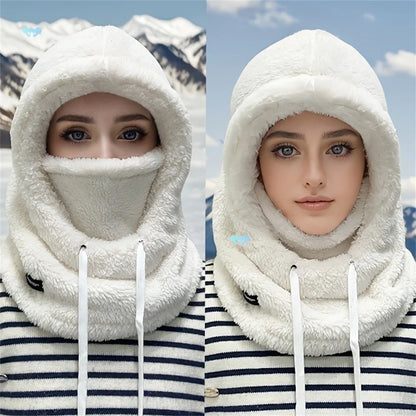 Warm Thermal Windproof  Ski Hood, Face Cover, Polar Fleece Adjustable, Neck Cover, Full Face Mask