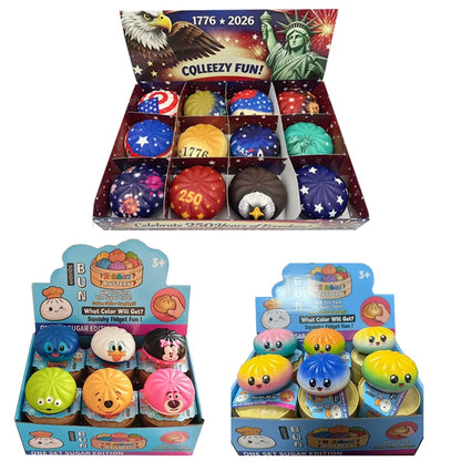 Colorful Simulated Dumpling Squishies Stress Reliever Toy
