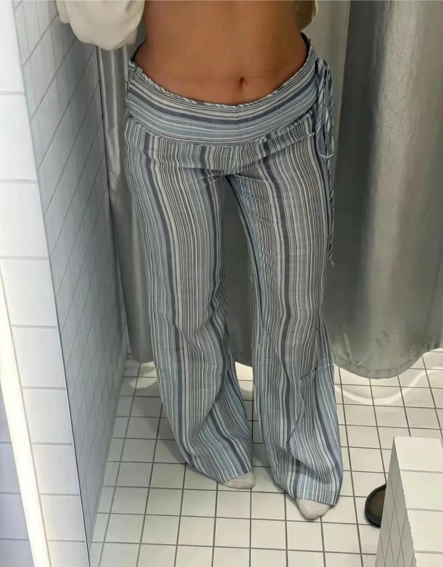 Boho Pallazzo Pants, Adjustable Waist, Wrap Pants, Loose, Floor Length