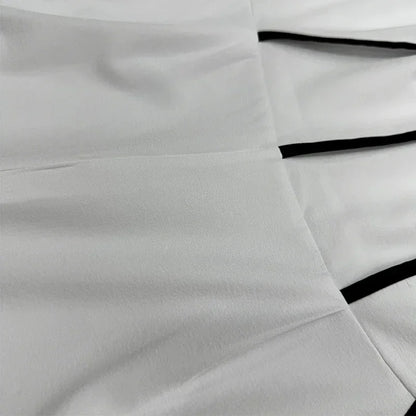 Chic Strapless Jumpsuit with Adjustable Waist Tie - White Wide-Leg Pants, Perfect for Spring/Summer/Fall