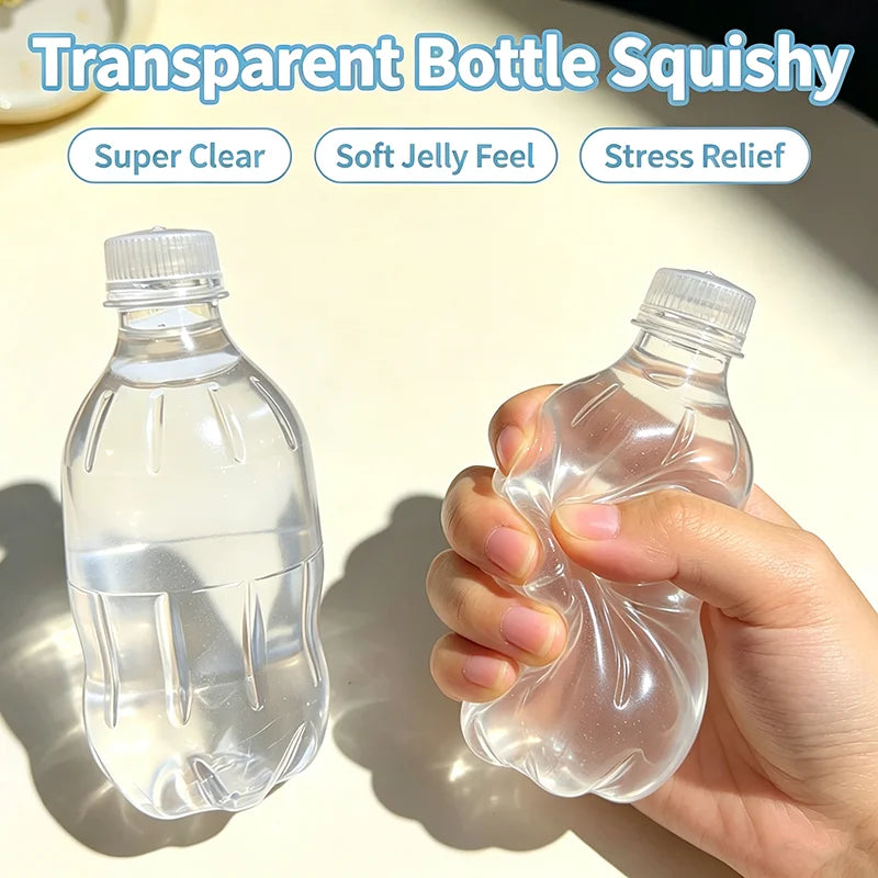 Transparent Water Bottle Squishy,  Slow Rising Stress Relief, Good for Decompression, A Great Desk Gift