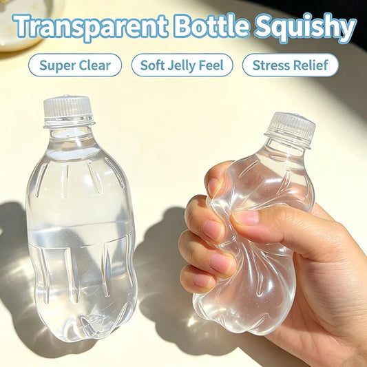 Transparent Water Bottle Squishy,  Slow Rising Stress Relief, Good for Decompression, A Great Desk Gift