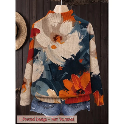 Sizes to 3XL, Soft Warm Turtleneck Knit Pullover, Relaxed Fit