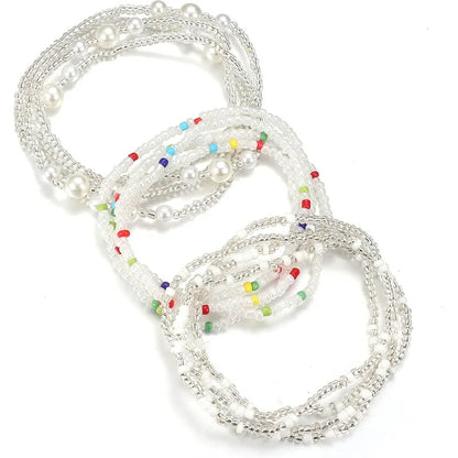 3 Piece Set of Waist Beads for low-rise pants or bikini wear. 10 different set colors to choose from