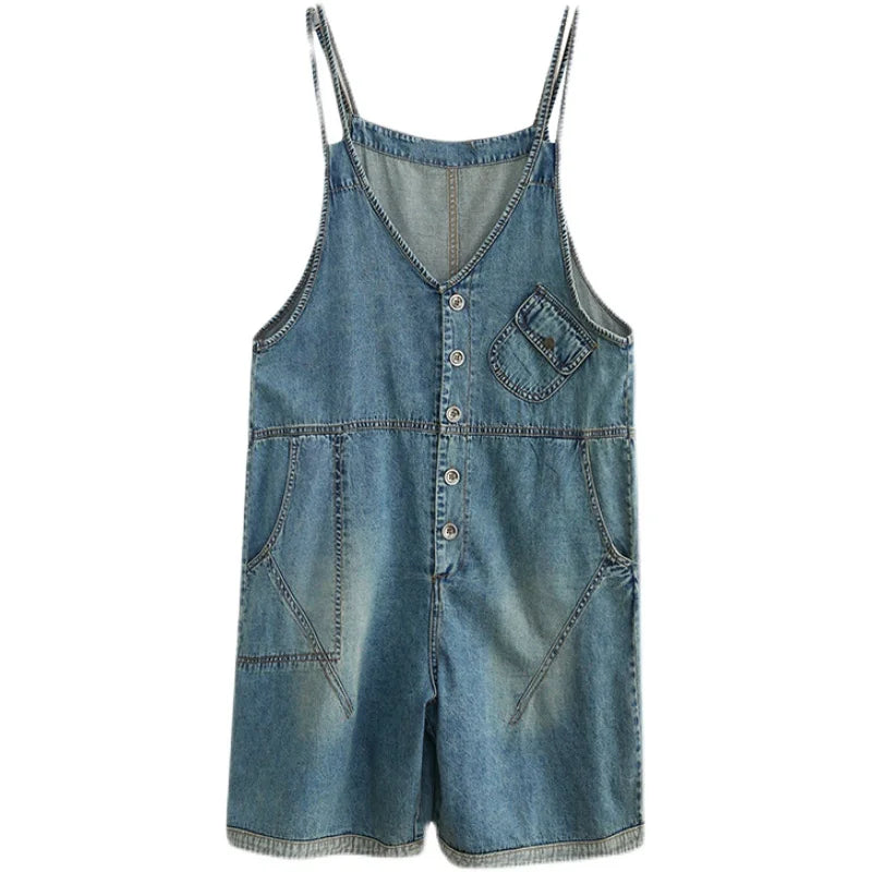 Sizes to 2XL Loose Overalls. Oversized Jumpsuits, Wide Leg Shorts, Cargo Baggy Pants, Straps Dungarees