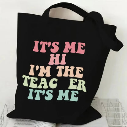 Teacher's Day Gift BAG!! Teacher Print Canvas Tote Bag!!  MAKE THE BAG THE GIFT OR THE GIFT BAG!!