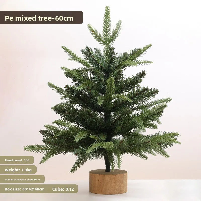 Small Undecorated Artificial Tabletop Christmas Tree, Potted