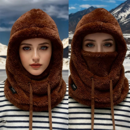 Warm Thermal Windproof  Ski Hood, Face Cover, Polar Fleece Adjustable, Neck Cover, Full Face Mask