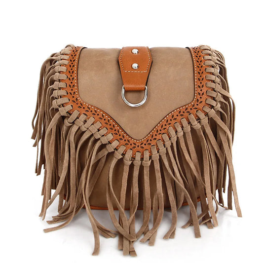 Bohemian tassel crossbody bag in several colors