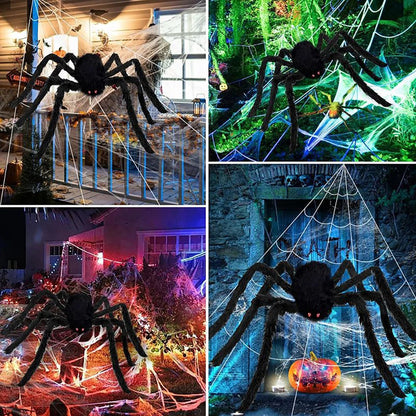 16 Feet Halloween Triangle Spider Web, Plush Simulation Spider Web, Haunted Home Outdoor Yard Decoration (Web Only)