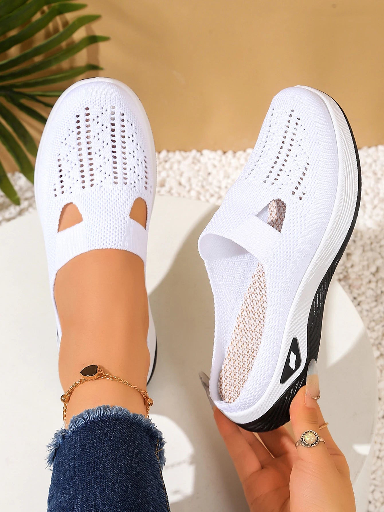 Cotton Air Mesh Slip-On Shoes. Open Places make these shoes cooler than others like them