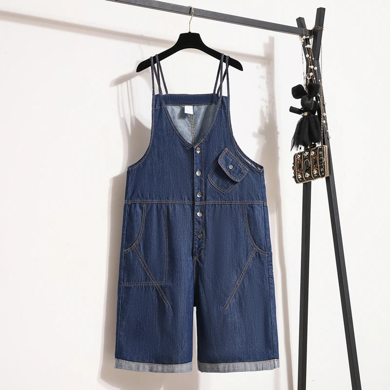 Sizes to 2XL Loose Overalls. Oversized Jumpsuits, Wide Leg Shorts, Cargo Baggy Pants, Straps Dungarees