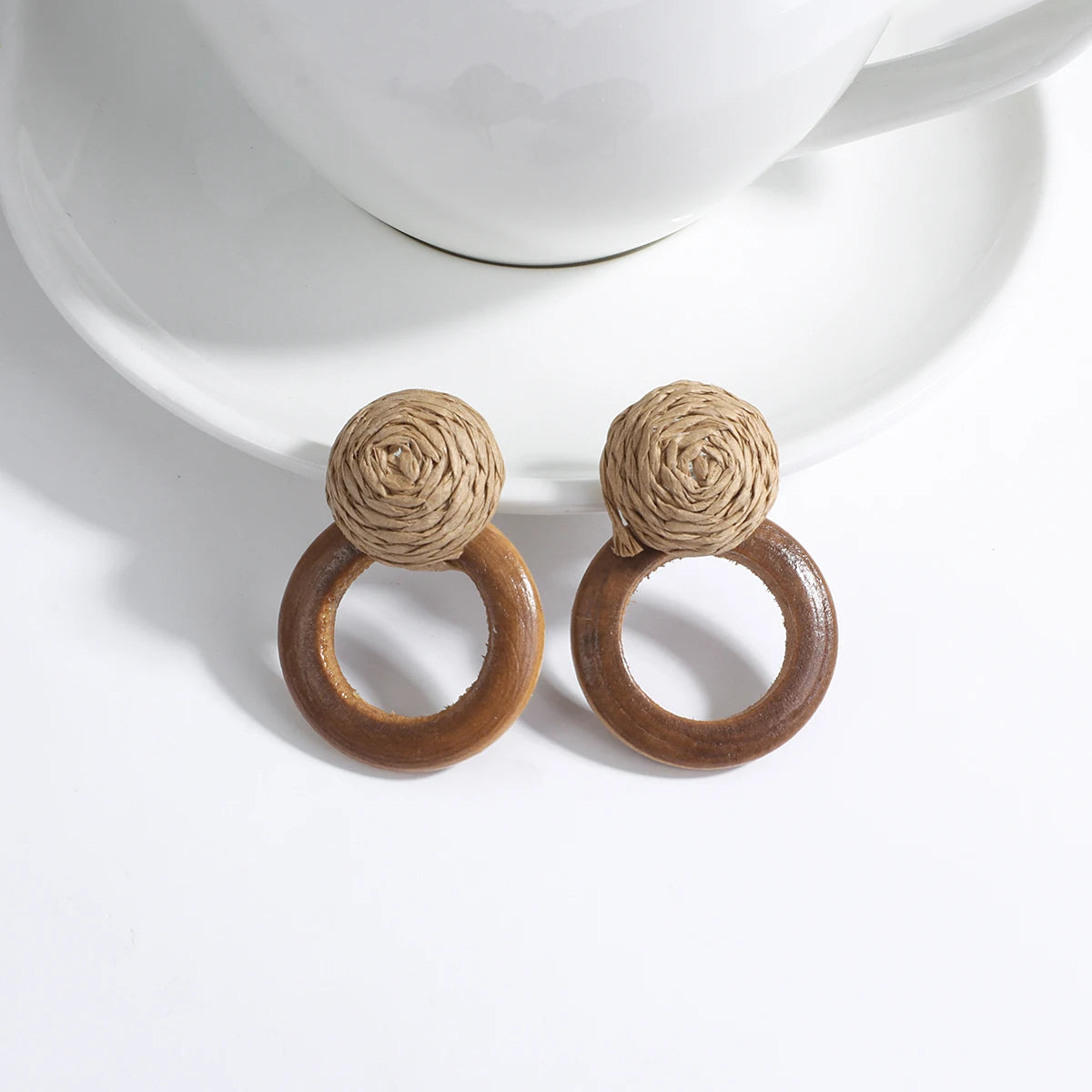 Handmade Wooden Drop Earrings