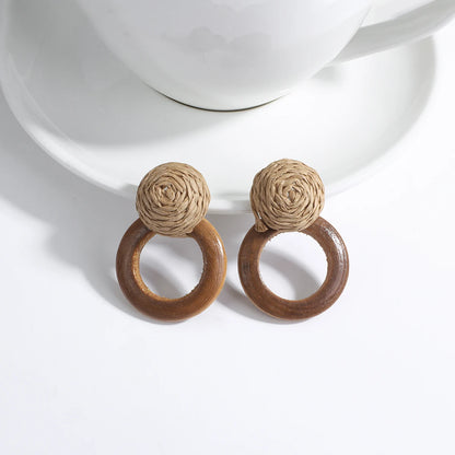 Handmade Wooden Drop Earrings