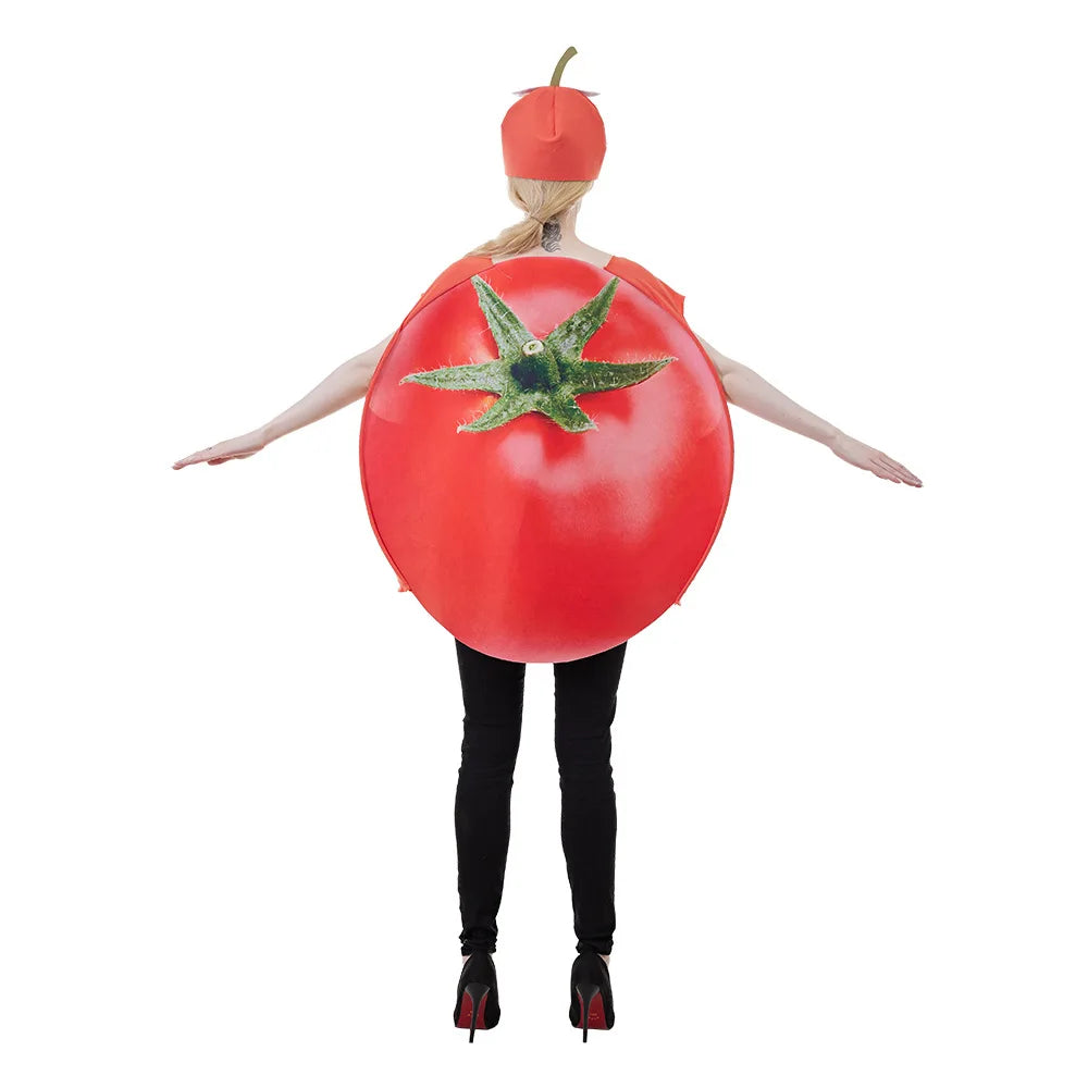 Halloween Funny Cosplay Fruit and Vegetable Costumes, also including grapes, hot pepper, tomato, avocado, and peas!