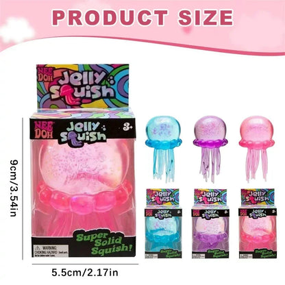 Nee Doh Jellyfish  Squishy Fidget Toy, Water Sensory Soft Jelly Squeeze, Stress Relief  and Hand Exerciser