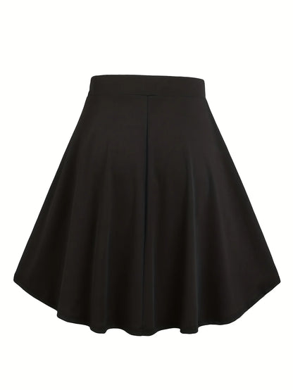 Sizes to 5XL Gothic mini skirt, high-waist, Plaid Insets, Plaid InsetsA-line