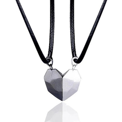 Electrocardiogram Magnetic Friend Heart Pendant One for You and One For Your Friend