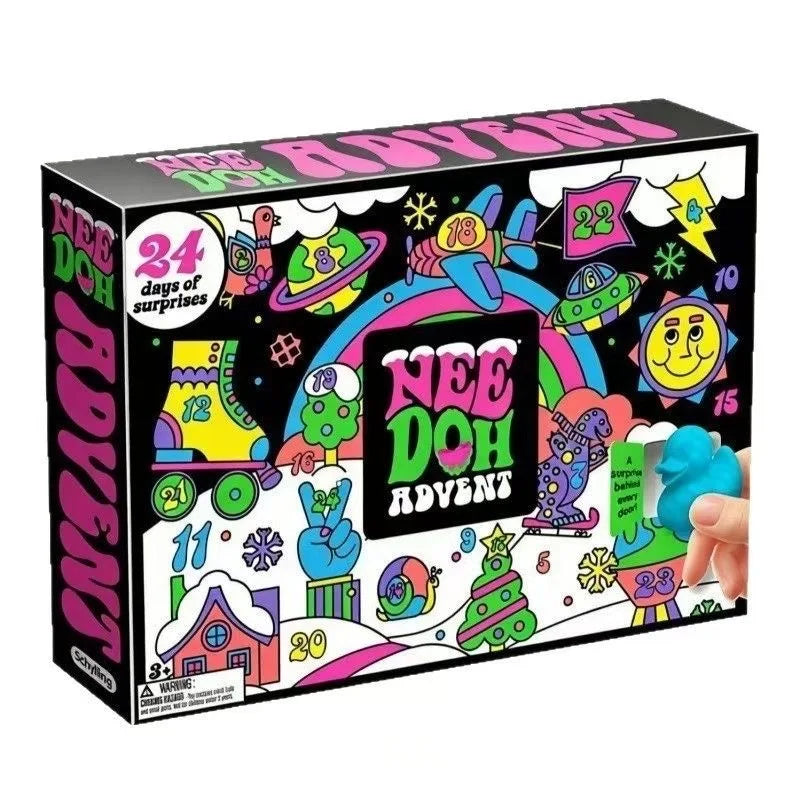 Christmas Advent Calendar 24 Pcs Unique Cute Squishies Mystery Surprise Gifts Begin on Dec 1st and Run Through Dec 24th. Choice of 7 Boxes