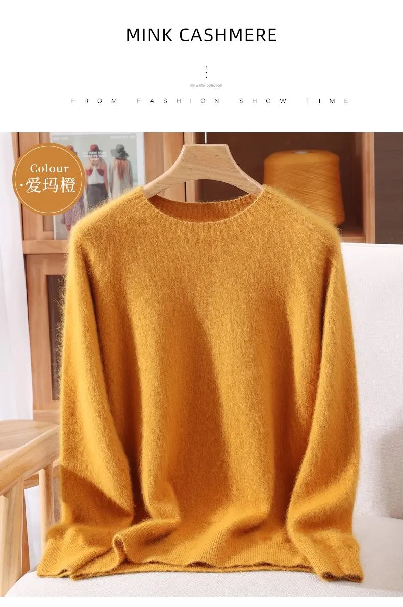 Basic Soft Knit Pullover Sweater, Round Neck, Long Sleeve, 12 colors with some sizes to 3XL