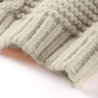 Long Sleeve Prairie Sweater Chic Solid Vintage Oversize Turtleneck Pullover