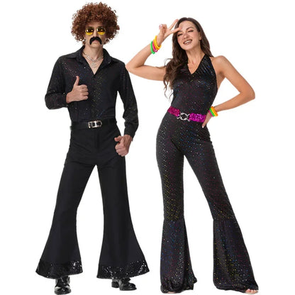60's Disco Couple Halloween Costumes Vintage Hippies