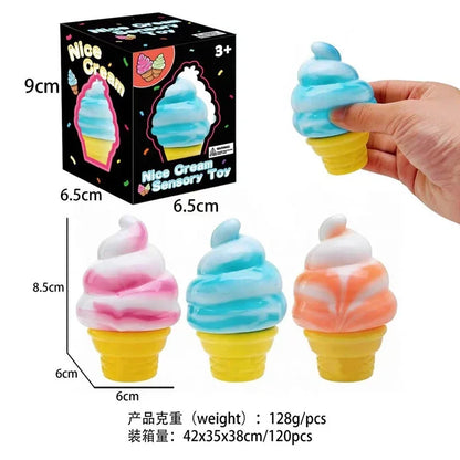 Ice Cream Stress-relieving Ball with ZERO Calories!!!  Reduces Anxiety, Releases Stress, Tactile Sensory Tool for adults and children