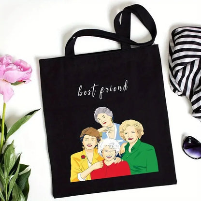 Canvas Tote Bag with Funny Old Friends' Quote, USE AS A GIFT BAG FOR YOUR FRIEND---WHY USE PAPER??