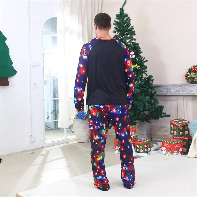 Matching Christmas Family Pajamas Adults Kids Loose Sleepwear Baby Romper