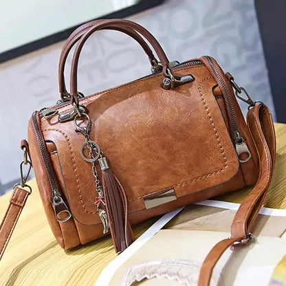 Large Capacity Shoulder Bag Zippered Crossbody Bag With Removable Strap