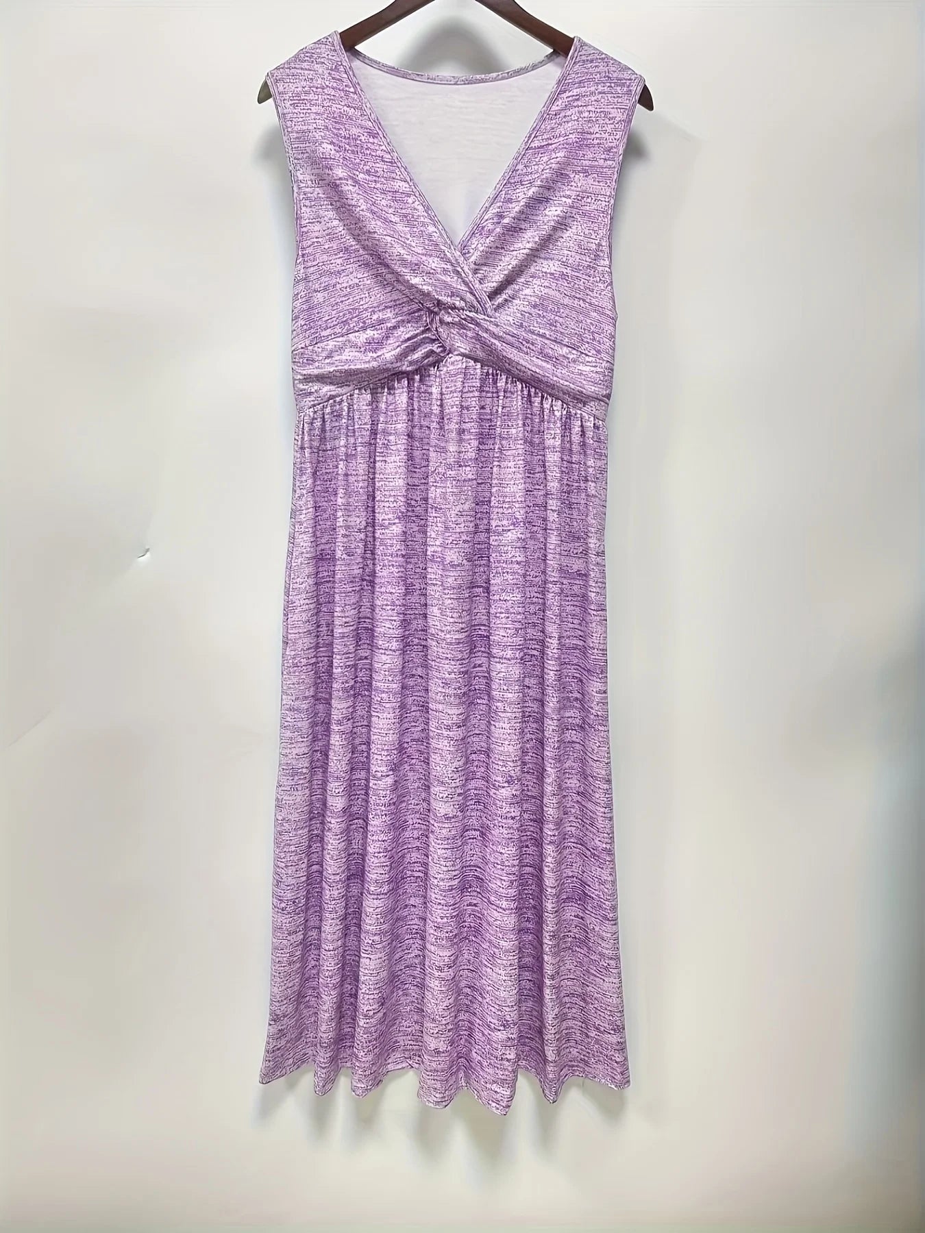 Sizes to 6 XL, Casual V-Neck, Empire Waist, Short Sleeve, Breathable, A-Line Dress with Pockets