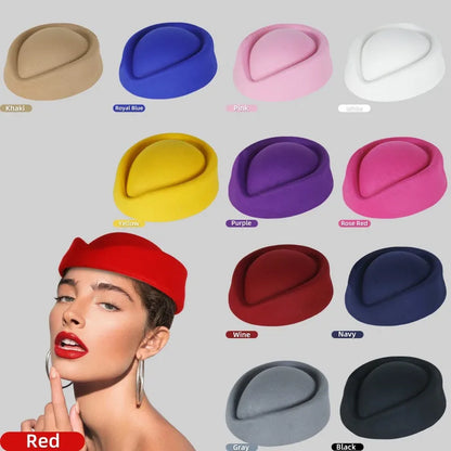 British Stewardess Beret, Exquisite Top Hat, Hepburn Style, High-end Beret,