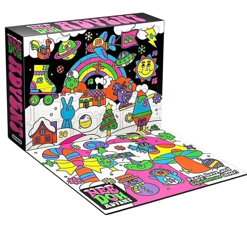Christmas Advent Calendar 24 Pcs Unique Cute Squishies Mystery Surprise Gifts Begin on Dec 1st and Run Through Dec 24th. Choice of 7 Boxes