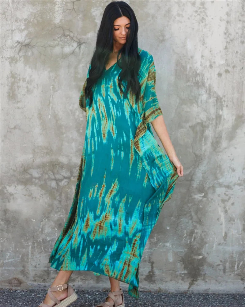 Beautiful Plus Size Women Casual Caftan Dress Swimwear or Casual or Lounging wear