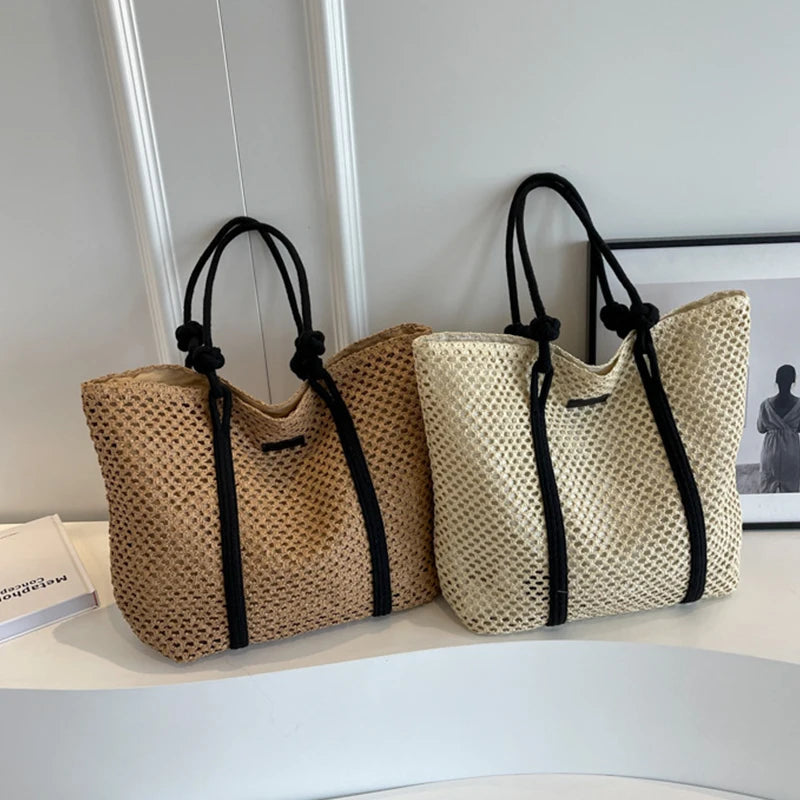 Straw Woven Handbag Tote Top-Handle Bags  Underarm Shoulder Bags