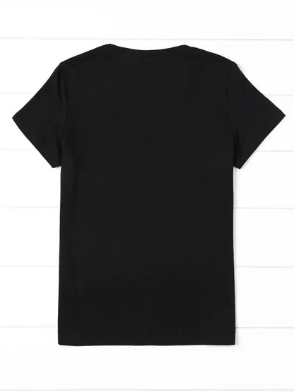 Vintage "Mama Needs Coffee" Casual Graphic Skeleton Short Sleeve T-Shirt