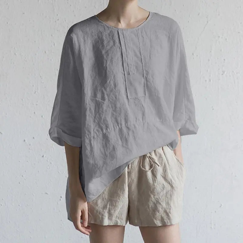 Plus Size 5xXL Casual Cotton-Linen Blend for An Airy feel, Large Baggy Fit,