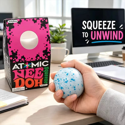 Needoh Snow Ball Crunch Squishy Fidget, Sensory Toy, Anxiety Relief Stress Ball