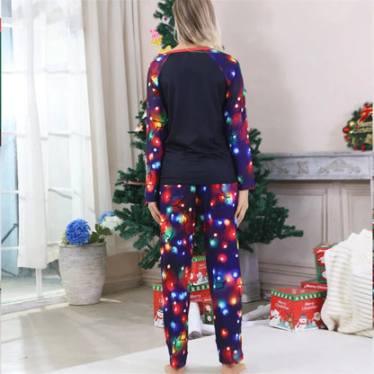 Matching Christmas Family Pajamas Adults Kids Loose Sleepwear Baby Romper